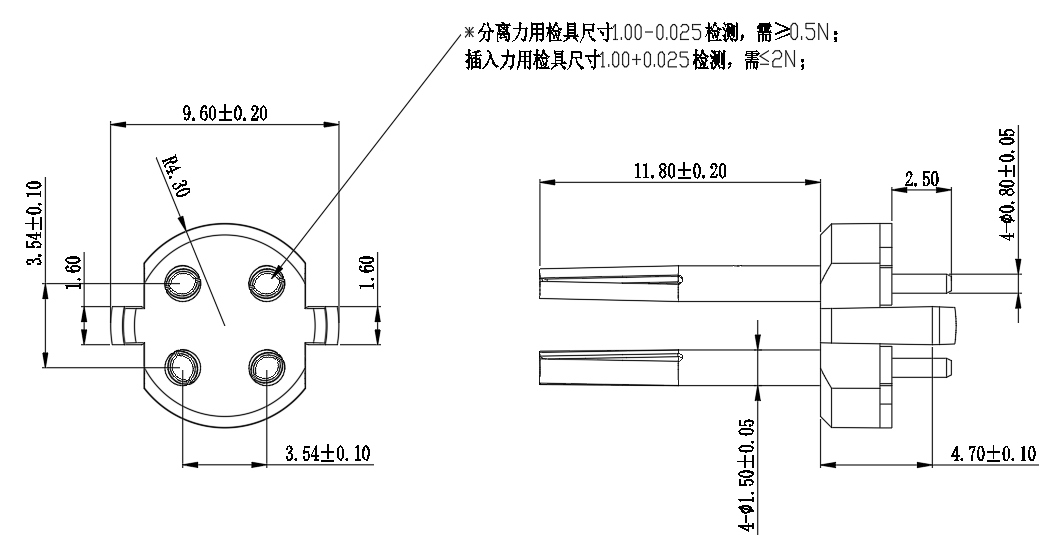 圓形航插SD-M12-4M(圖1)